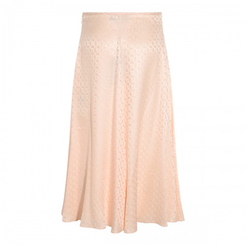 PINK BEIGE SILK SKIRT