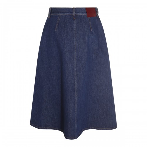 BLUE COTTON DENIM SKIRT