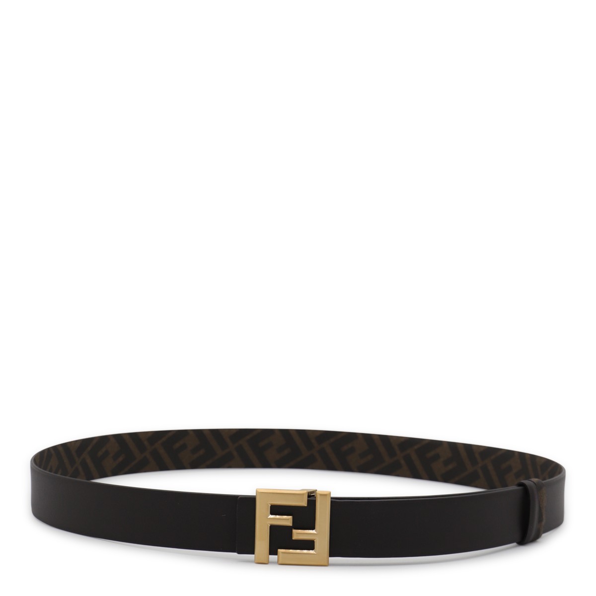 BROWN AND GOLD LEATHER BELT