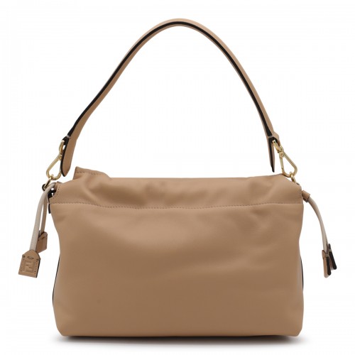 BEIGE LEATHER MAMMA BAGUETTE MEDIUM SHOULDER BAG