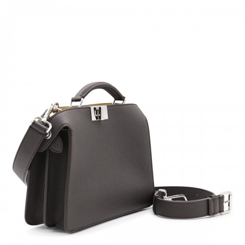 DARK BROWN PEEKABOO ISSEU SMALL TOP HANDLE BAG