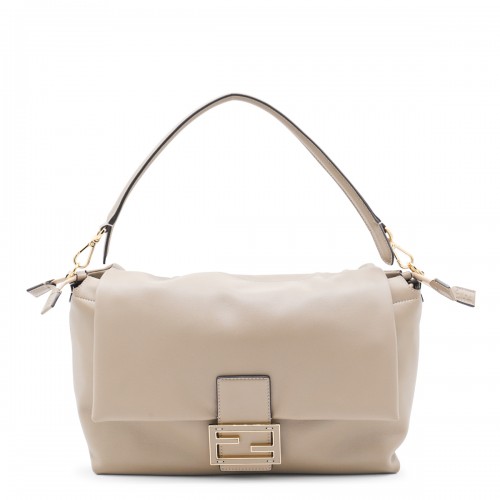 BEIGE LEATHER MAMMA BAGUETTE LARGE SHOULDER BAG