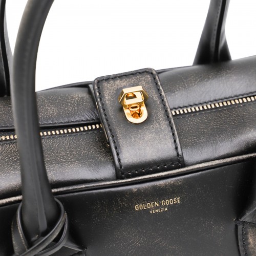 UDED BLACK LEATHER TOP HANDLE BAG