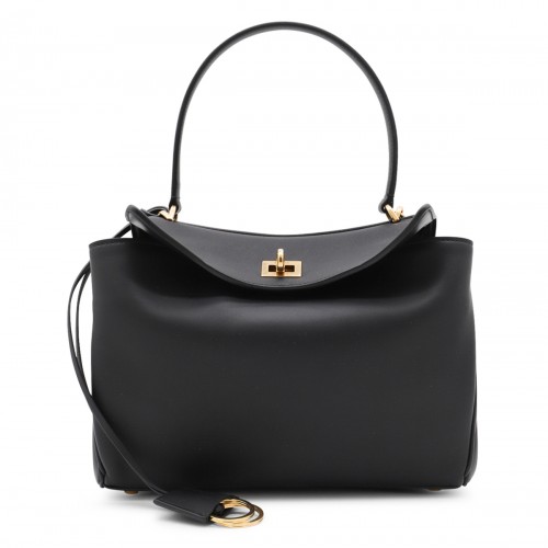 BLACK RODEO S LEATHER TOP HANDLE BAG