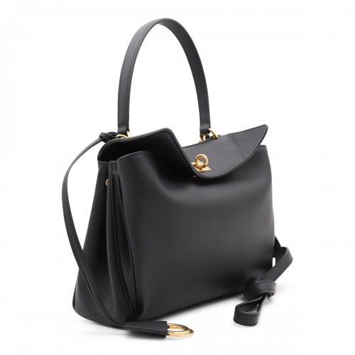 BLACK RODEO S LEATHER TOP HANDLE BAG