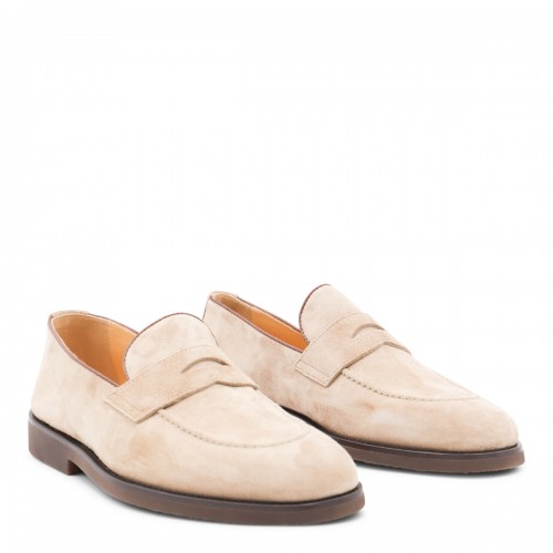 LIGHT BEIGE LEATHER LOAFERS