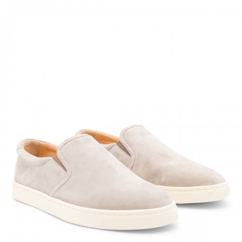 BEIGE LEATHER SNEAKERS