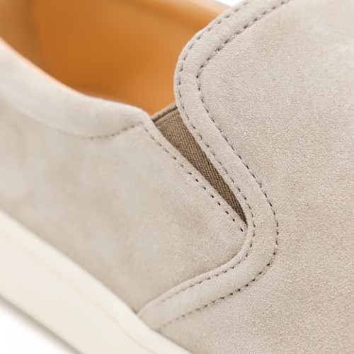 BEIGE LEATHER SNEAKERS