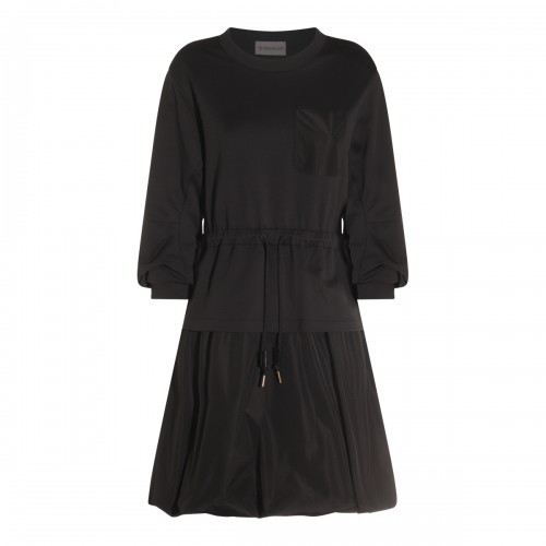 BLACK COTTON MINI DRESS