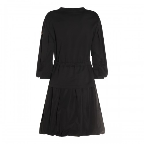 BLACK VISCOSE MINI DRESS