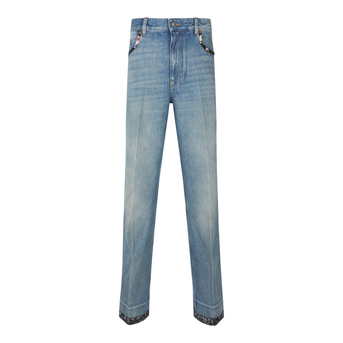 BLUE COTTON DENIM JEANS BLUE COTTON DENIM JEANS