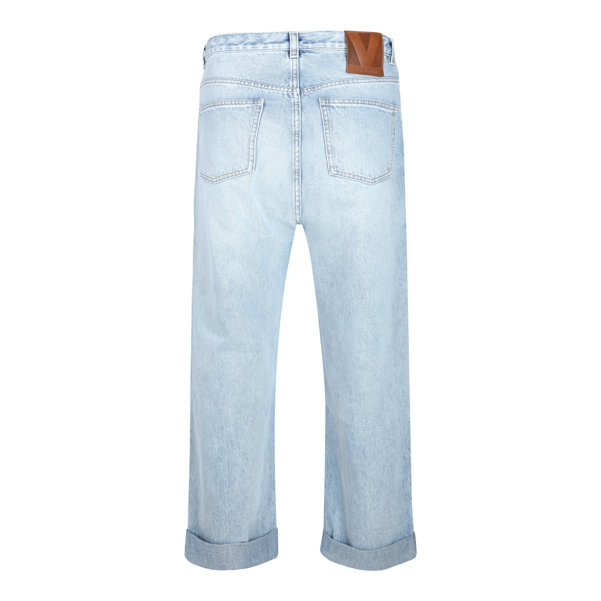 LIGHT BLUE COTTON DENIM JEANS LIGHT BLUE COTTON DENIM JEANS