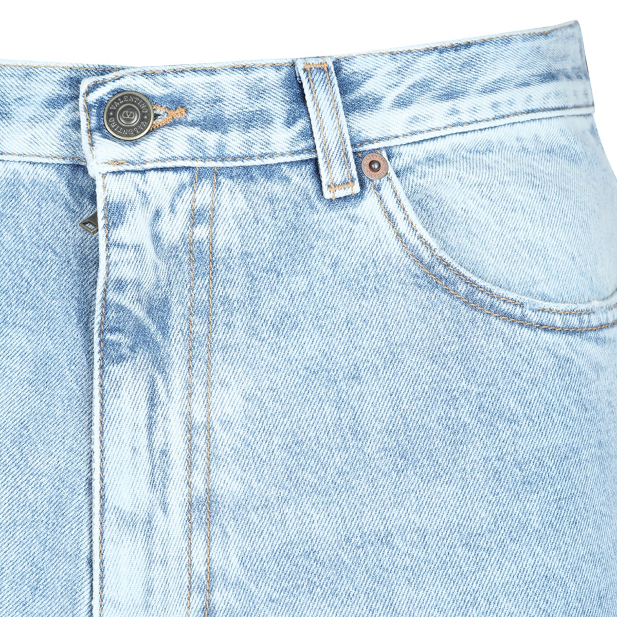 LIGHT BLUE COTTON DENIM JEANS LIGHT BLUE COTTON DENIM JEANS