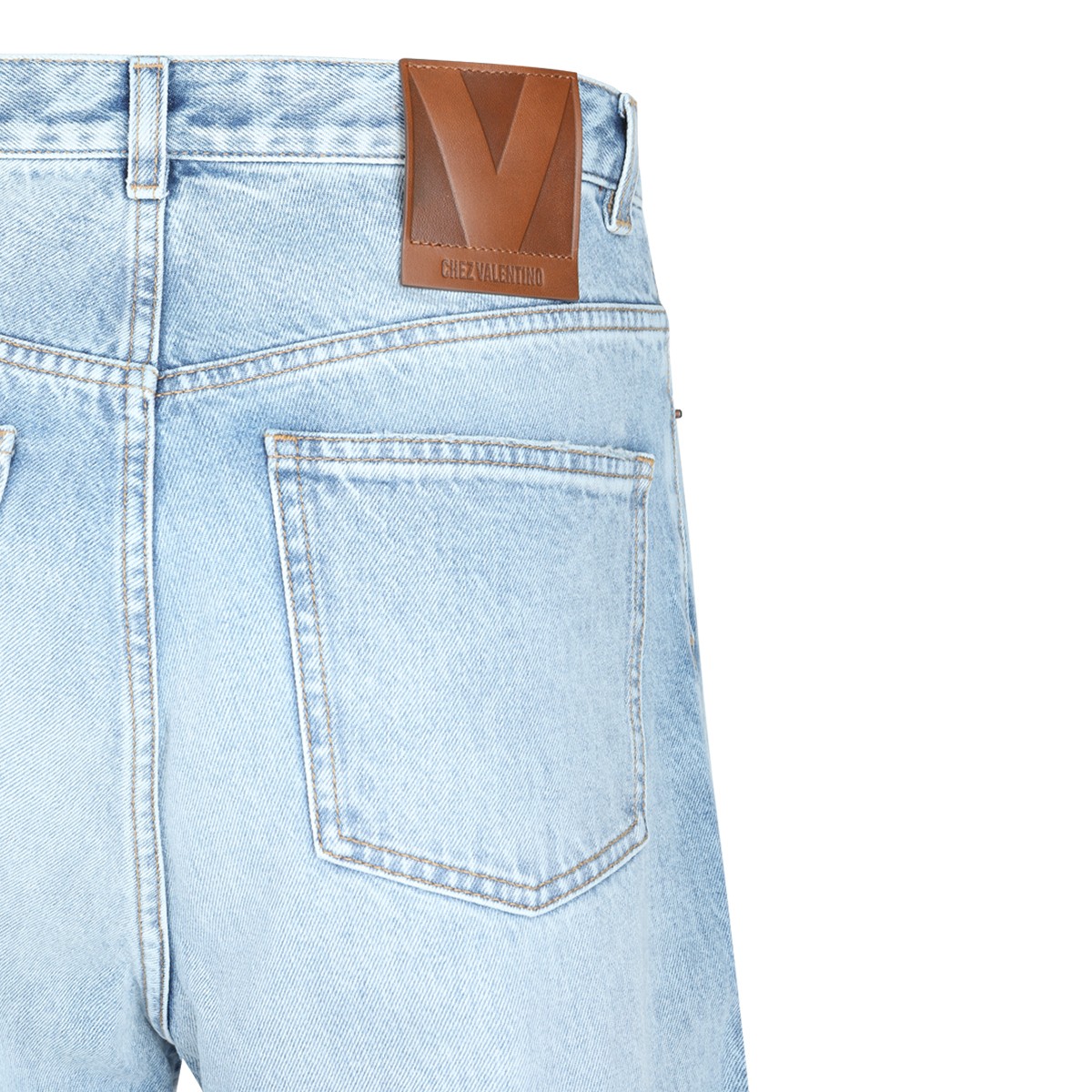 LIGHT BLUE COTTON DENIM JEANS LIGHT BLUE COTTON DENIM JEANS