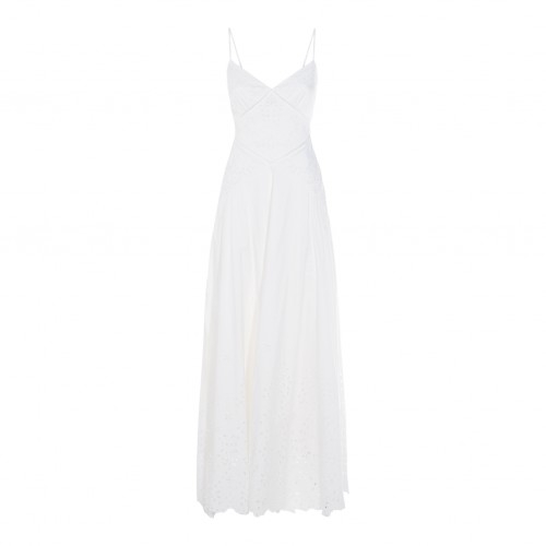 WHITE COTTON MAXI DRESS