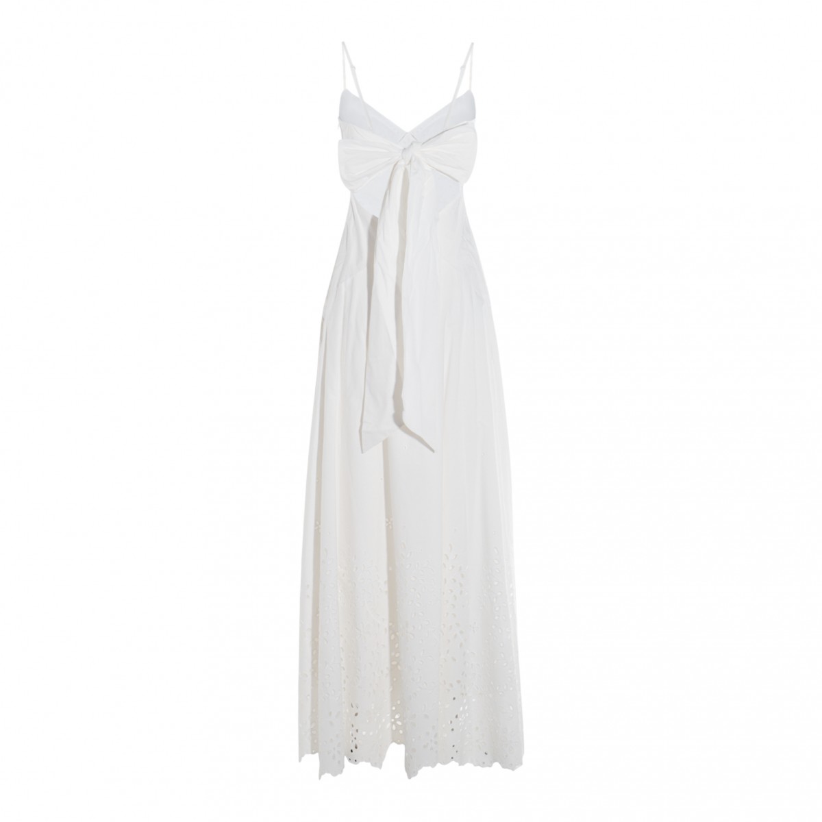 WHITE COTTON MAXI DRESS
