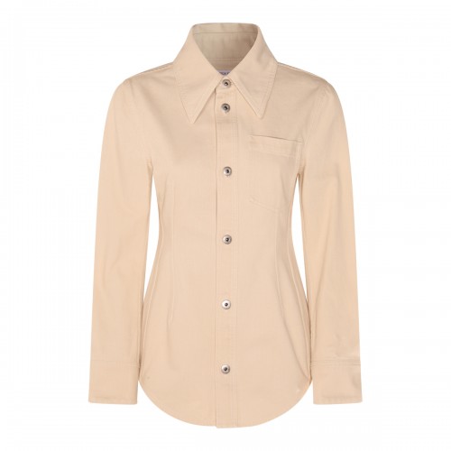 BEIGE COTTON DENIM JACKET