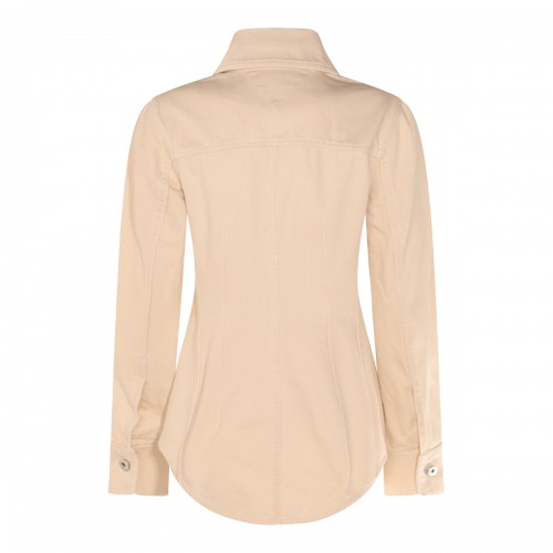 BEIGE COTTON DENIM JACKET 2