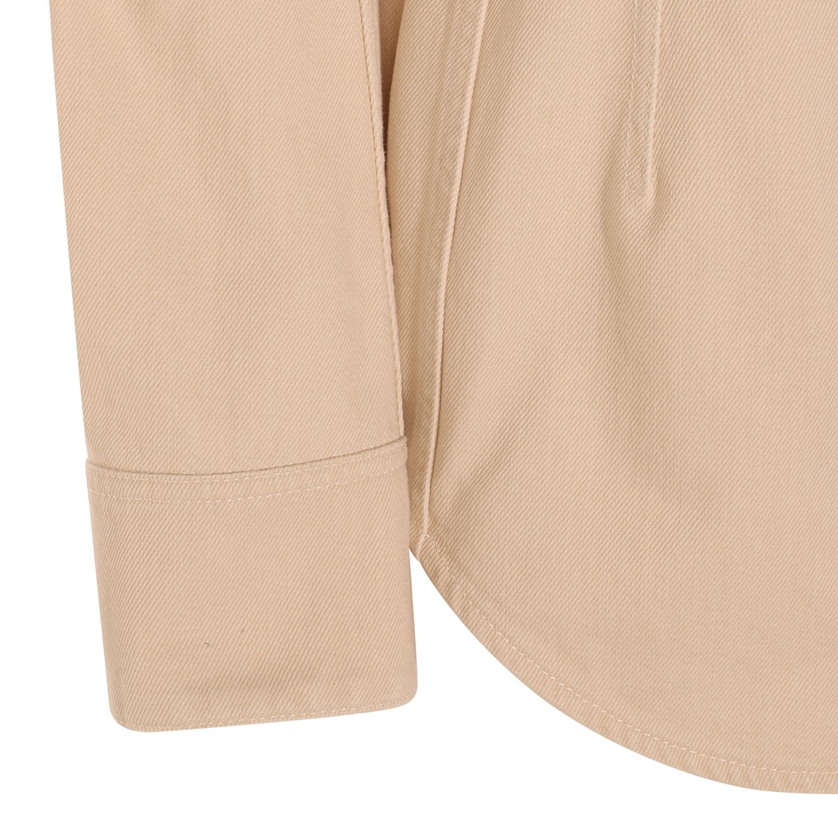 BEIGE COTTON DENIM JACKET