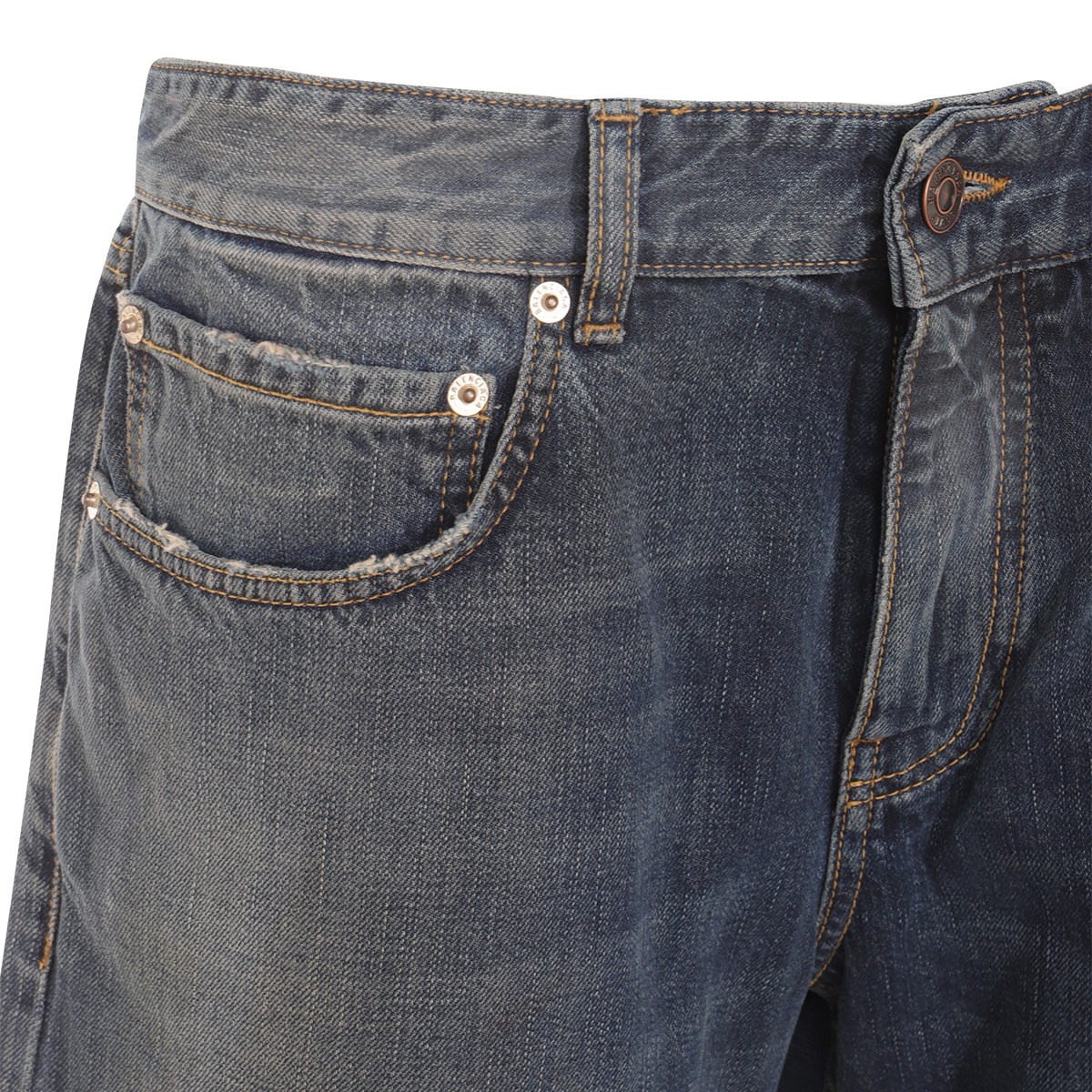 DARK BLUE COTTON DENIM JEANS DARK BLUE COTTON DENIM JEANS