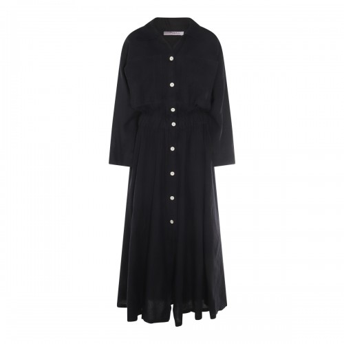 BLACK LINEN LONG DRESS