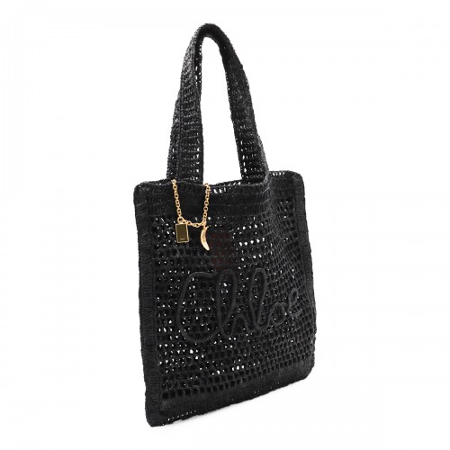 BLACK RAFFIA TOTES 2