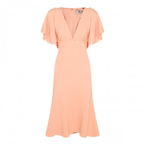 ANTIQUE PINK VISCOSE DRESS