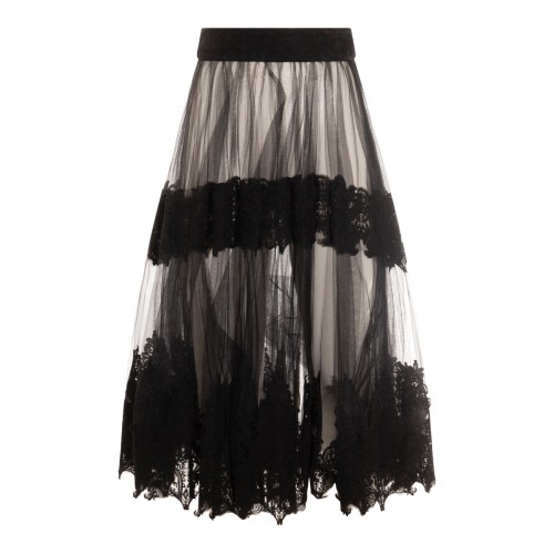 BLACK MIDI SKIRT