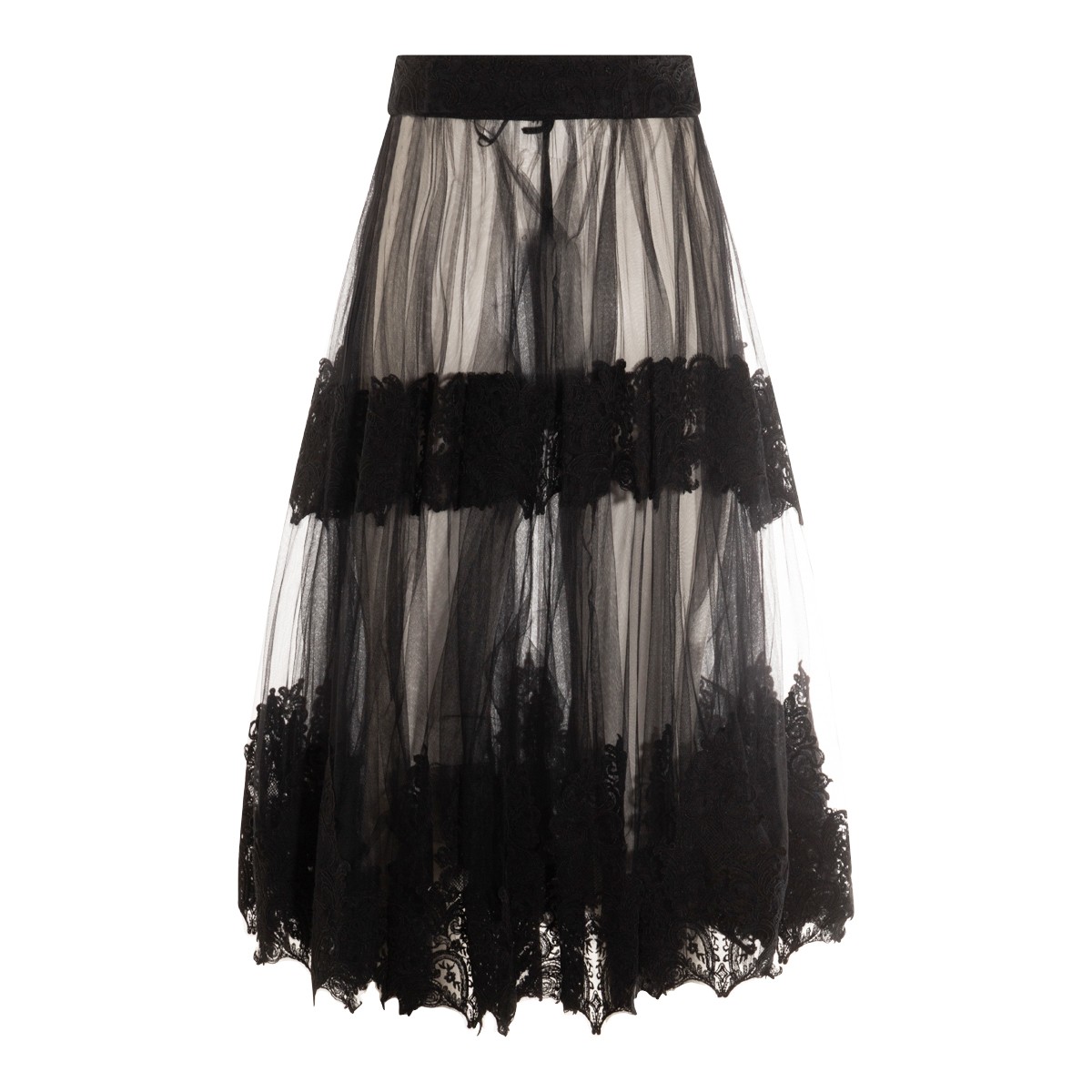 BLACK MIDI SKIRT