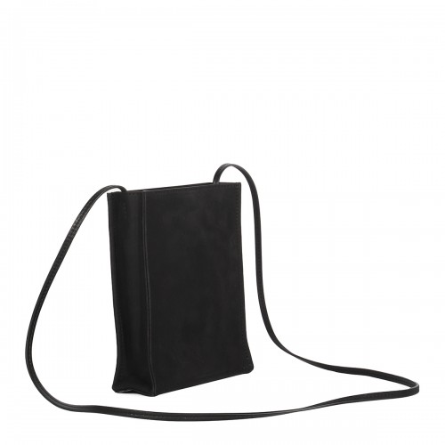 BLACK LEATHER CROSSBODY BAG 2