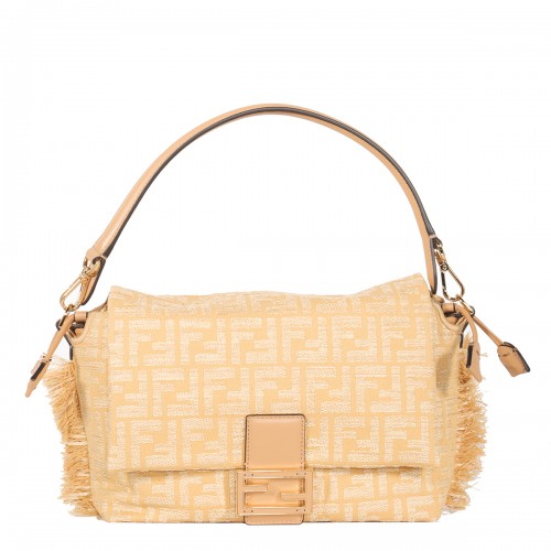 NATURAL LEATHER MAMMA BAGUETTE MEDIUM SHOULDER BAG
