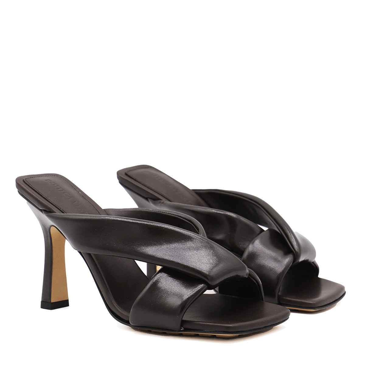 BLACK LEATHER SANDALS