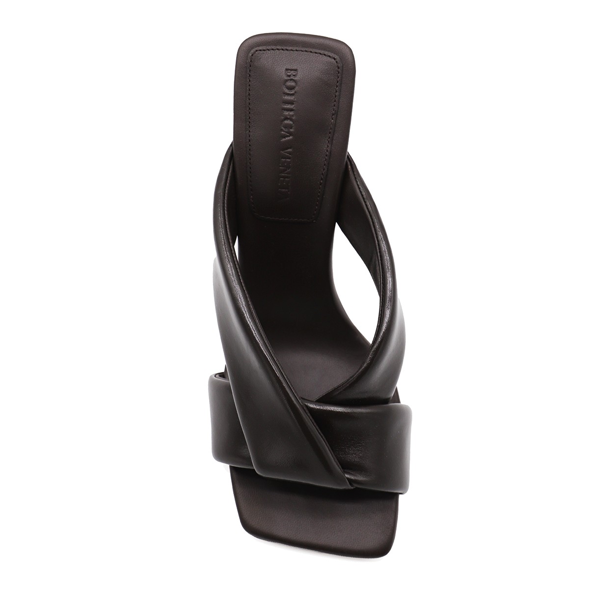 BLACK LEATHER SANDALS