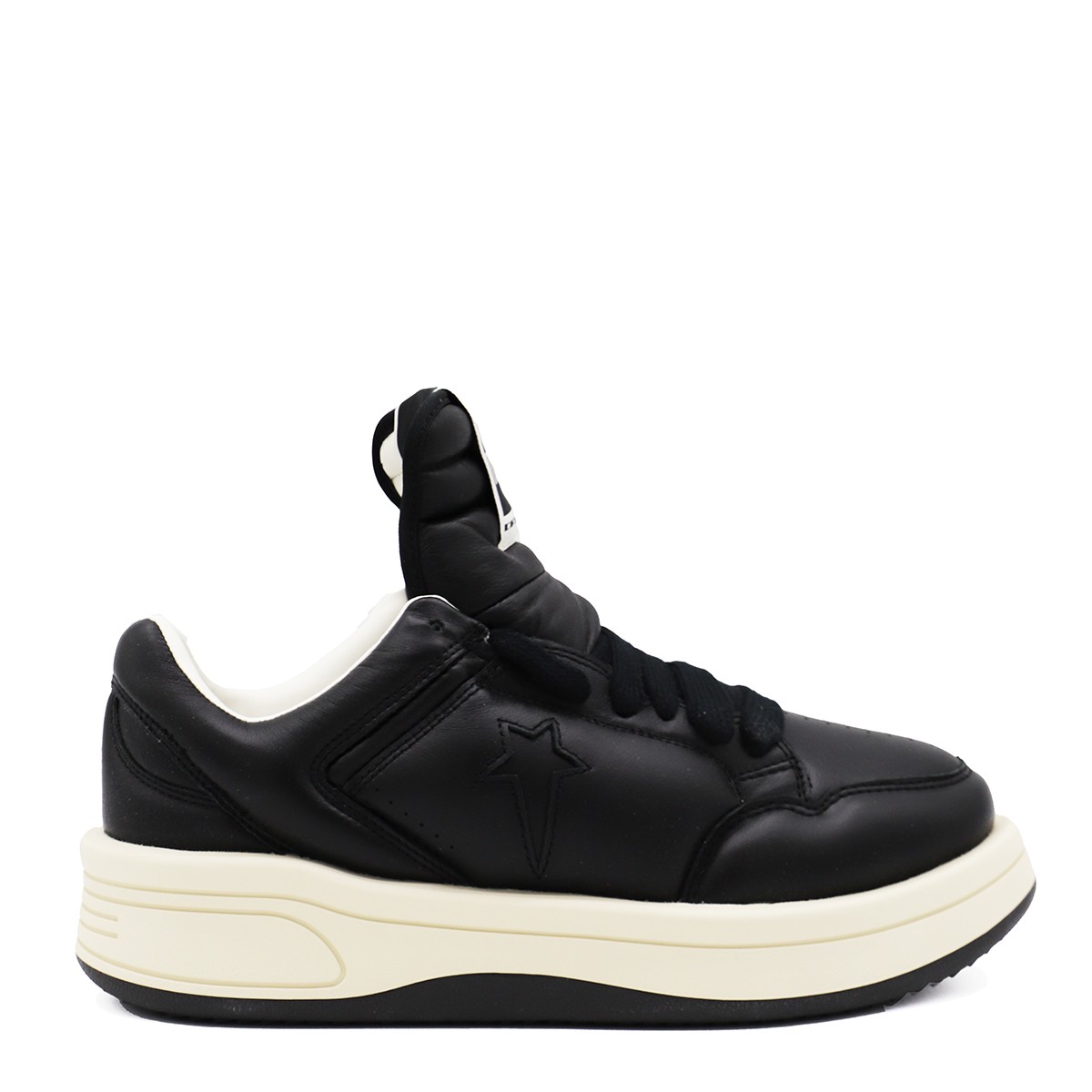 BLACK LEATHER TURBOWPN OX LOW SNEAKERS