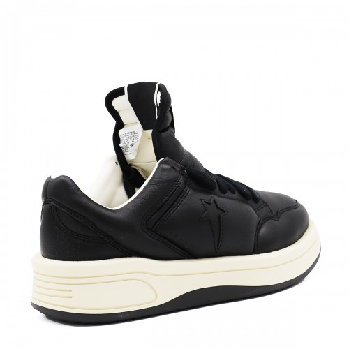 BLACK LEATHER TURBOWPN OX LOW SNEAKERS