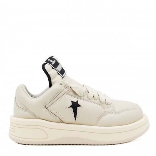 LIGHT BEIGE LEATHER TURBOWPN OX LOW SNEAKERS