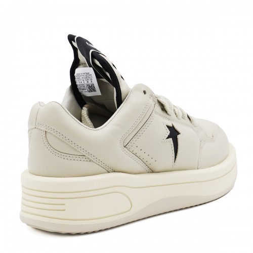 LIGHT BEIGE LEATHER TURBOWPN OX LOW SNEAKERS