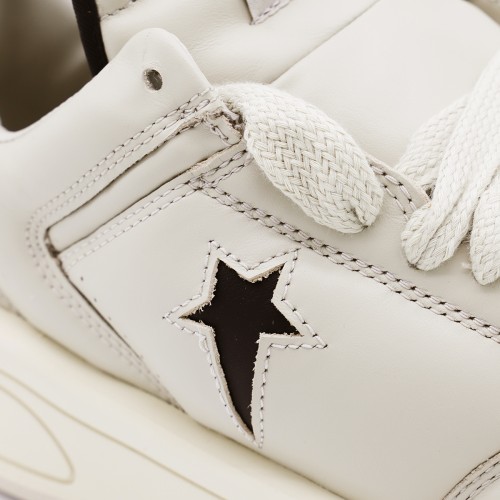 LIGHT BEIGE LEATHER TURBOWPN OX LOW SNEAKERS