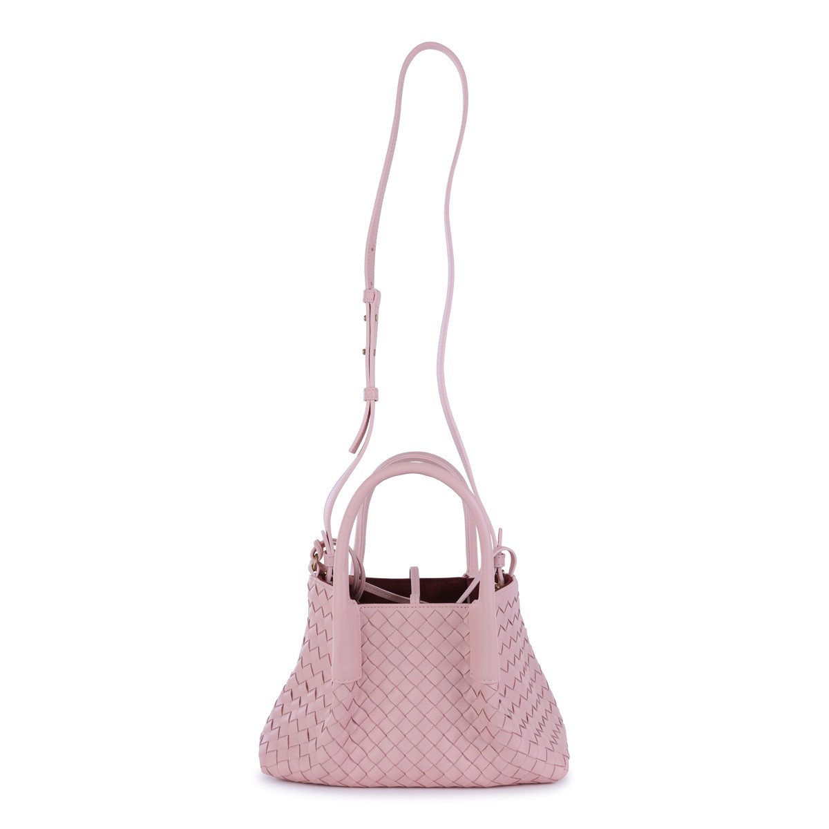 PINK LEATHER PINACOTECA SMALL TOTES