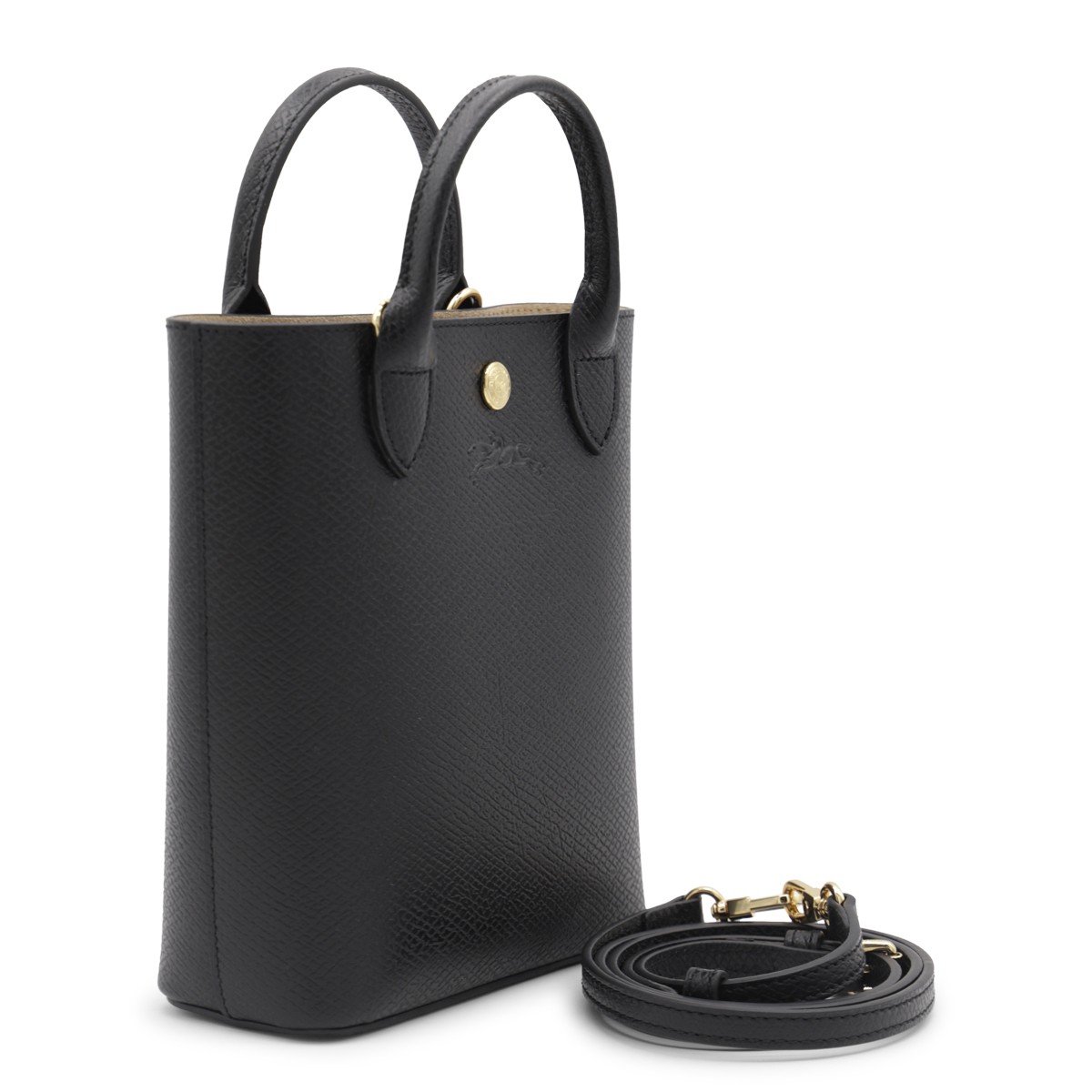 BLACK LEATHER XS SATCHEL