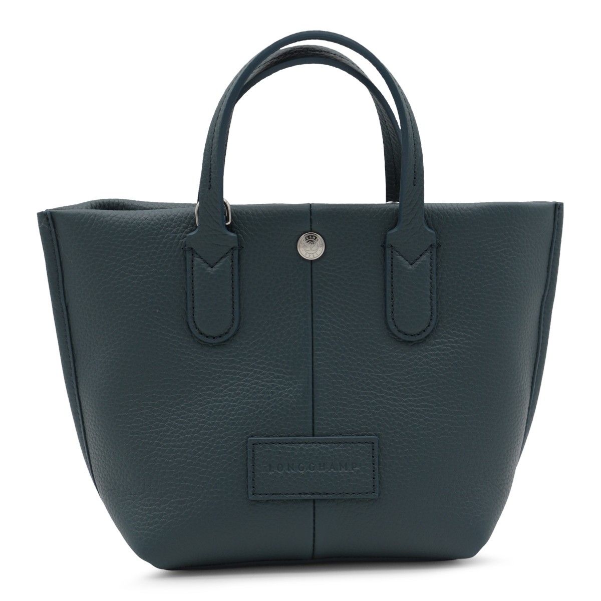 BLACK LEATHER SHOPPING BAG XS ESSENTIAL