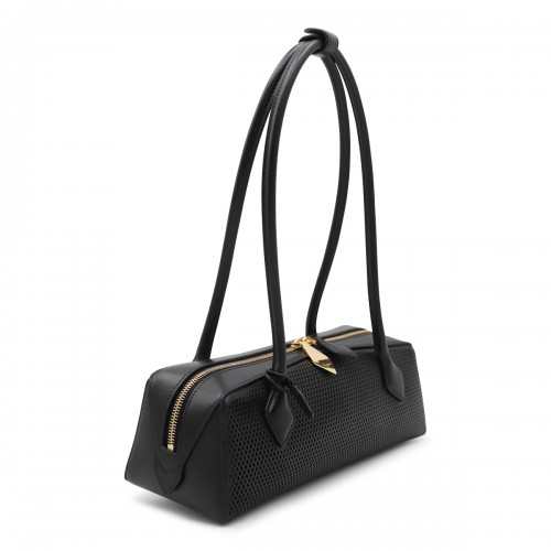BLACK LEATHER TECKEL MEDIUM TOTES