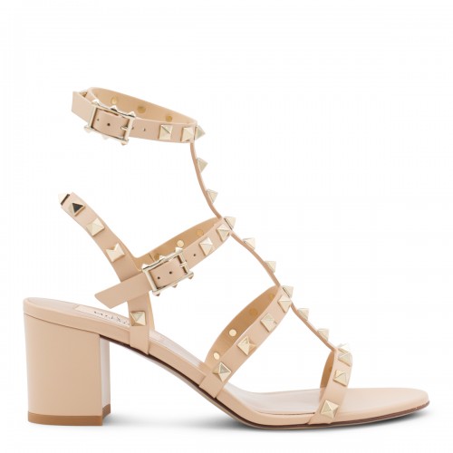 BEIGE LEATHER SANDALS