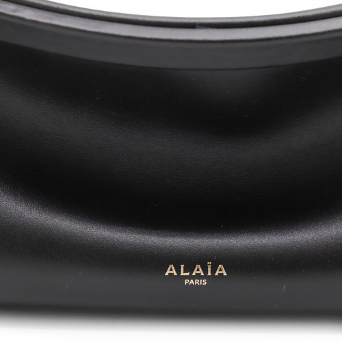 BLACK LEATHER LE CLICK EAST WEST SMALL SHOULDER BAG