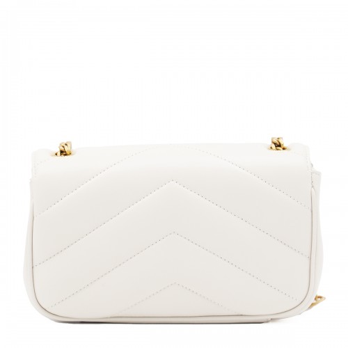 WHITE LEATHER LOU LOU MINI BAG