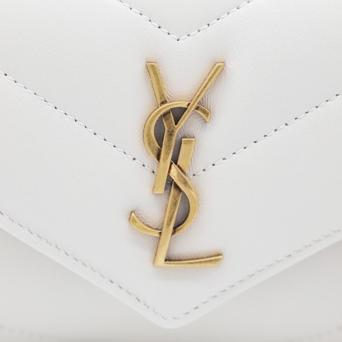WHITE LEATHER LOU LOU MINI BAG