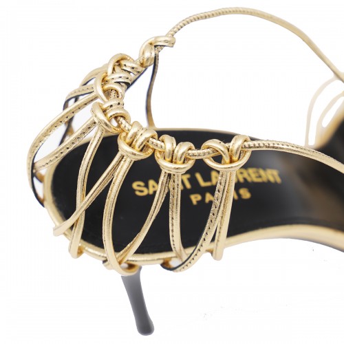 GOLD LEATHER BABYLONE 90 SANDALS