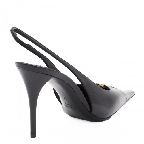 BLACK LEATHER BABYLONE 90 PUMPS