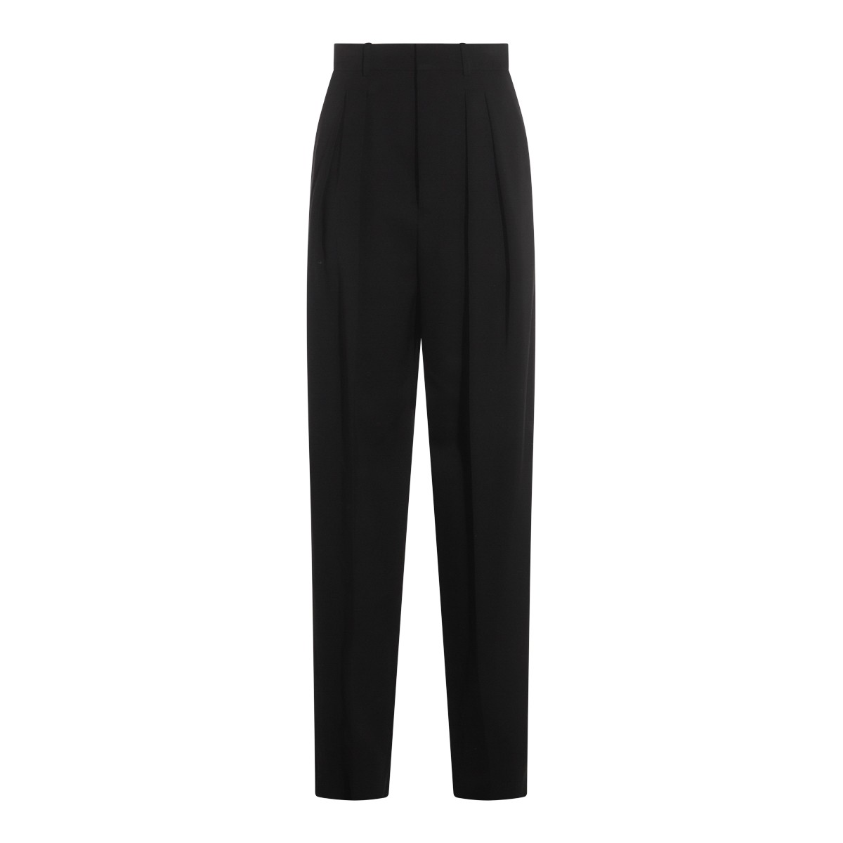 BLACK WOOL PANTS
