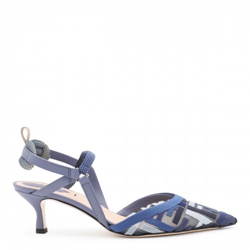 BLUE LEATHER COLOBRI' LITE PUMPS